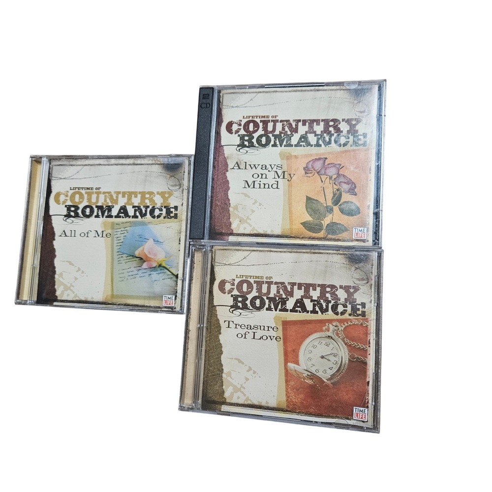 Lot of 3 Time Life Lifetime of Country Romance CDs Always on My Mind‎ All of Me